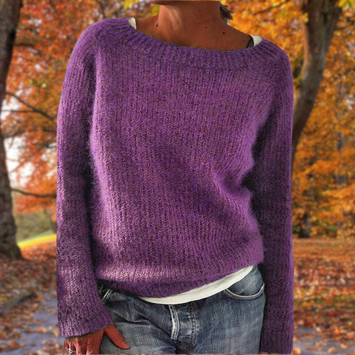 Pull Femme Doux à Col Rond | Confort Luxueux et Style Décontracté