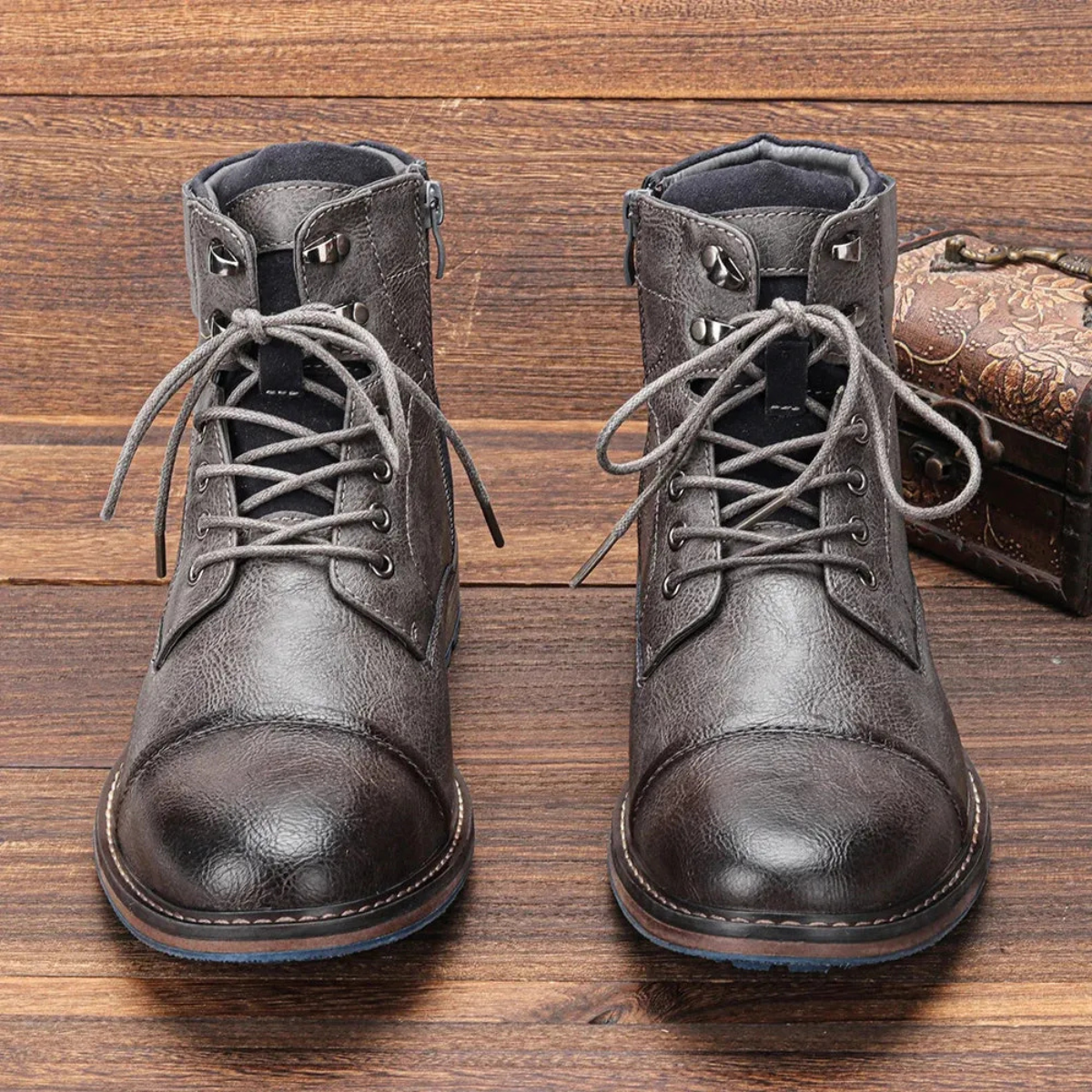 Bottines en Cuir Homme Vintage | Confort et Robustesse