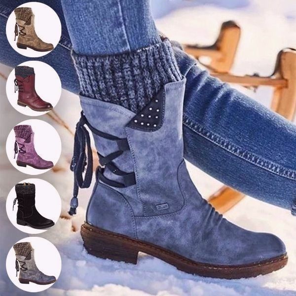 Geneviève | Bottines femme à bout rond avec lacets arrière