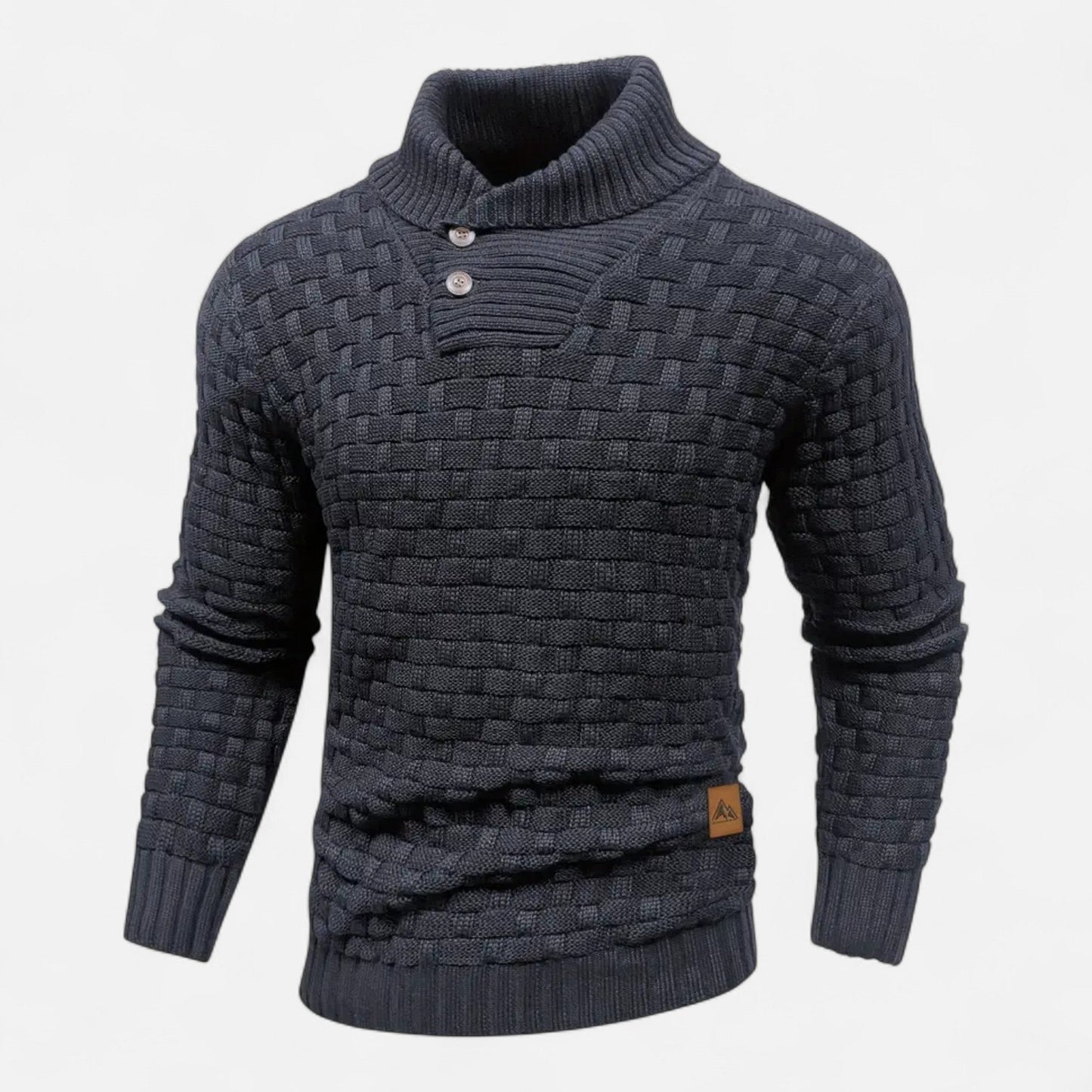 Classic High-Stretch Winter Sweater Homme | Pull Hiver à Maille Texturée | Confort Extensible & Élégance Moderne