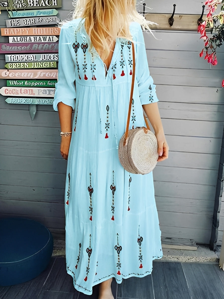 Robe Boho Femme Fleurie – Style Estival Léger et Féminin