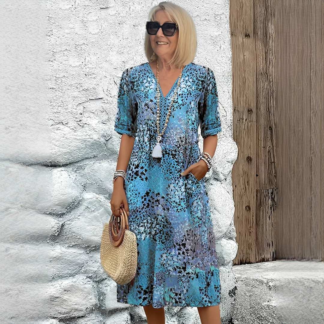 Robe d’Été Fleurie Femme – Style Léger pour les Journées Ensoleillées