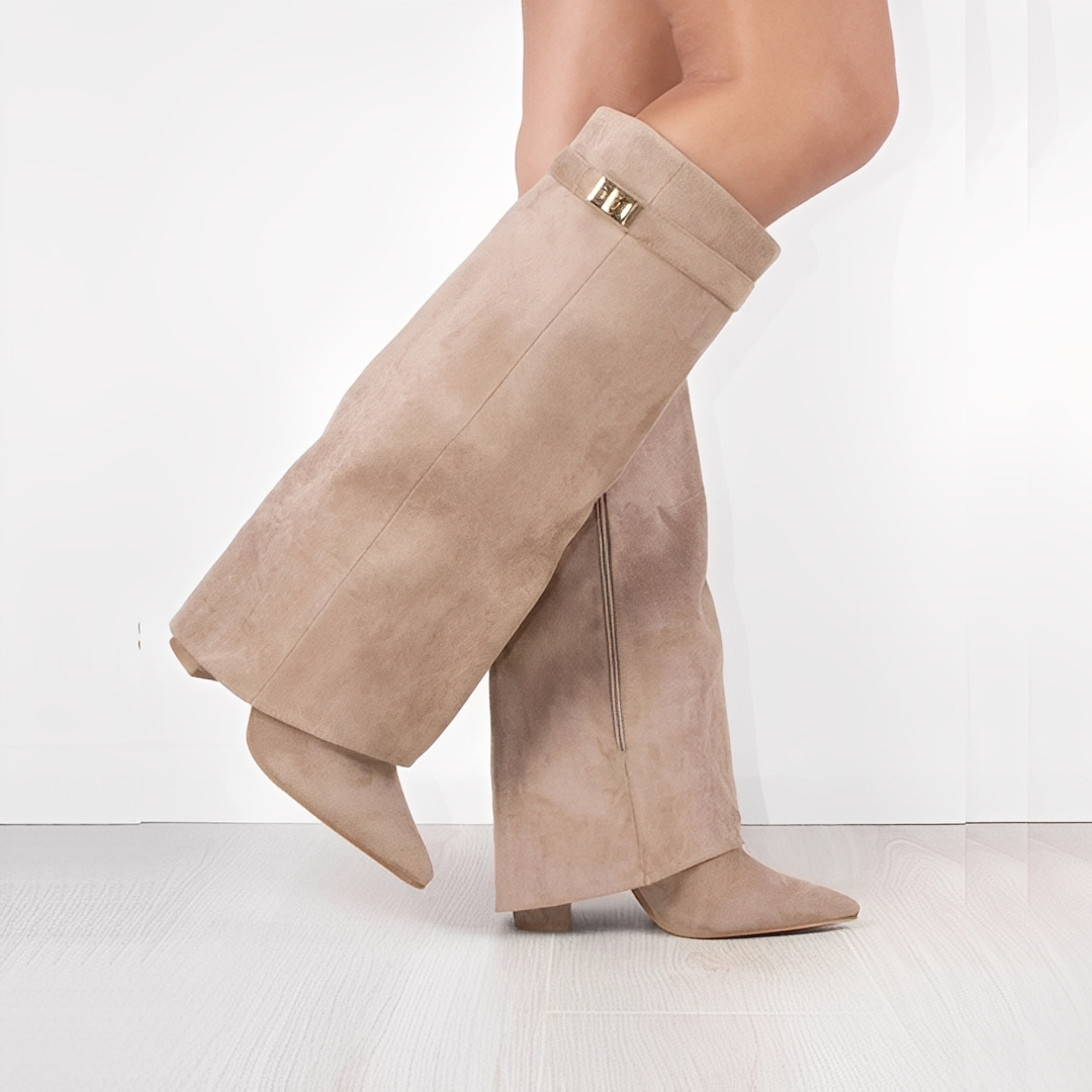 Bottes Femme Cuir avec Boucle | Hautes et Élégantes
