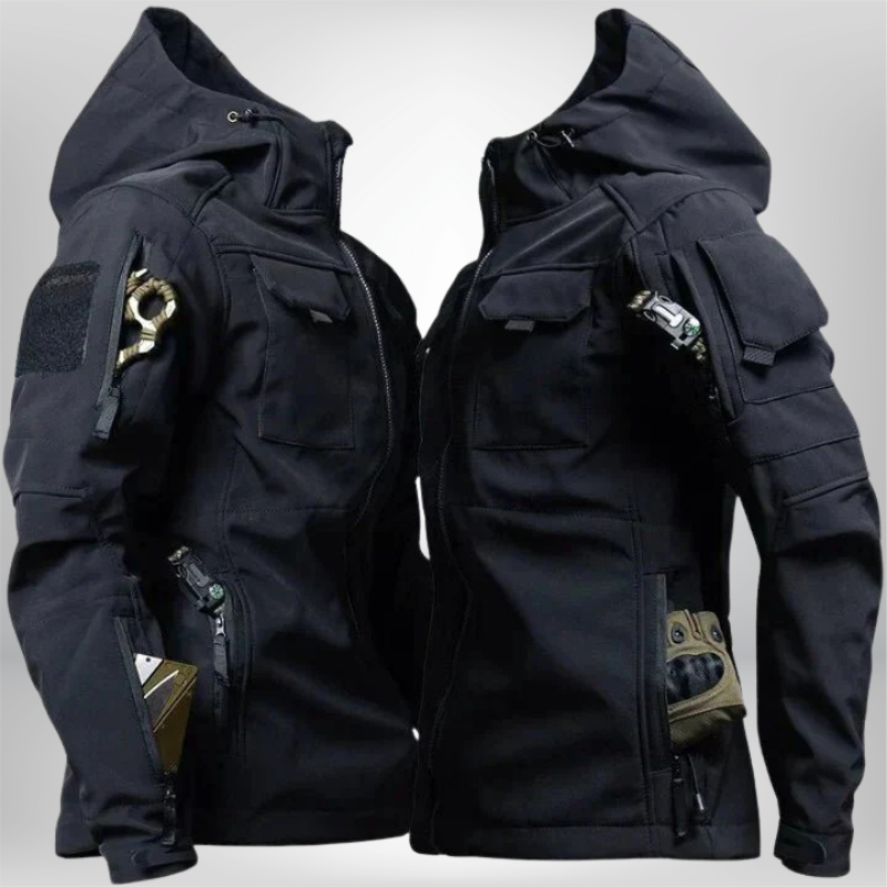 Oliver | Veste Hiver Homme Imperméable avec Capuche et Multiples Poches