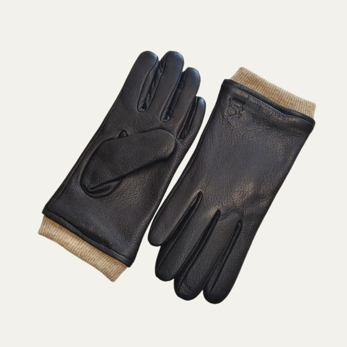 Gants d’hiver classiques pour homme avec poignets côtelés — chaleur et confort essentiels