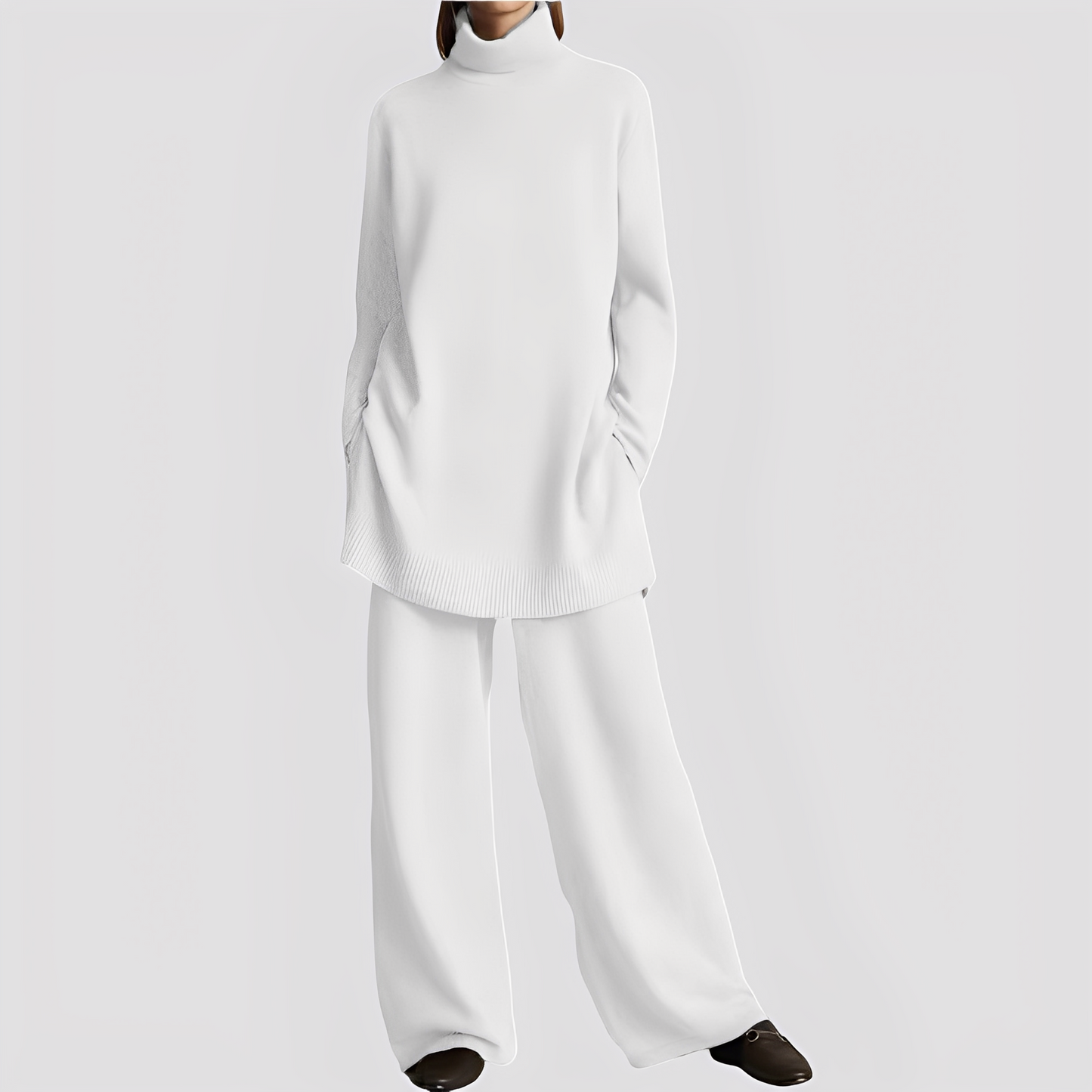 Ensemble Lounge Femme Col Haut | Confort et Élégance Décontractée
