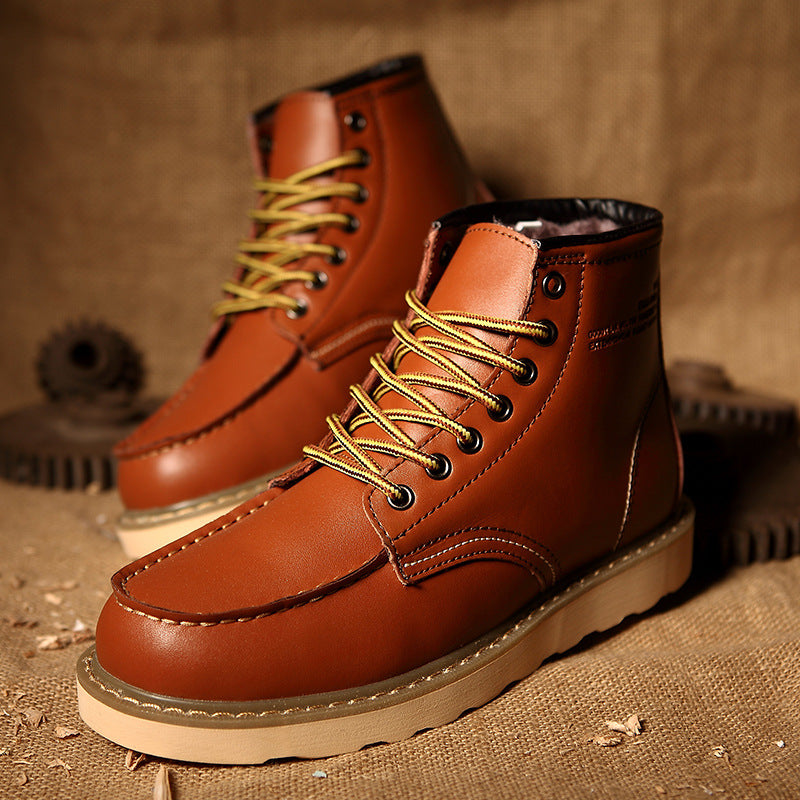 Bottes Homme Rétro en Fausse Fourrure | Chaudes et Élégantes pour l’Hiver