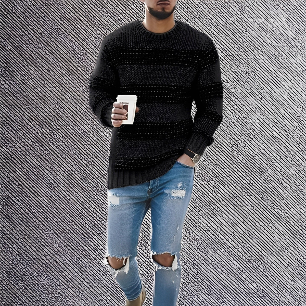 Pull Homme à Rayures Douces | Élégance et Confort