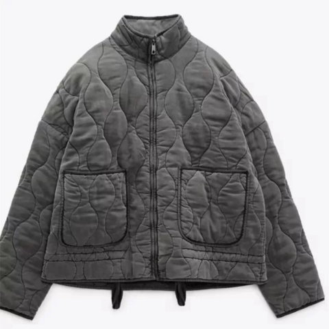 Veste Femme Matelassée Chaude avec Capuche et Cordon de Taille, Confort et Élégance