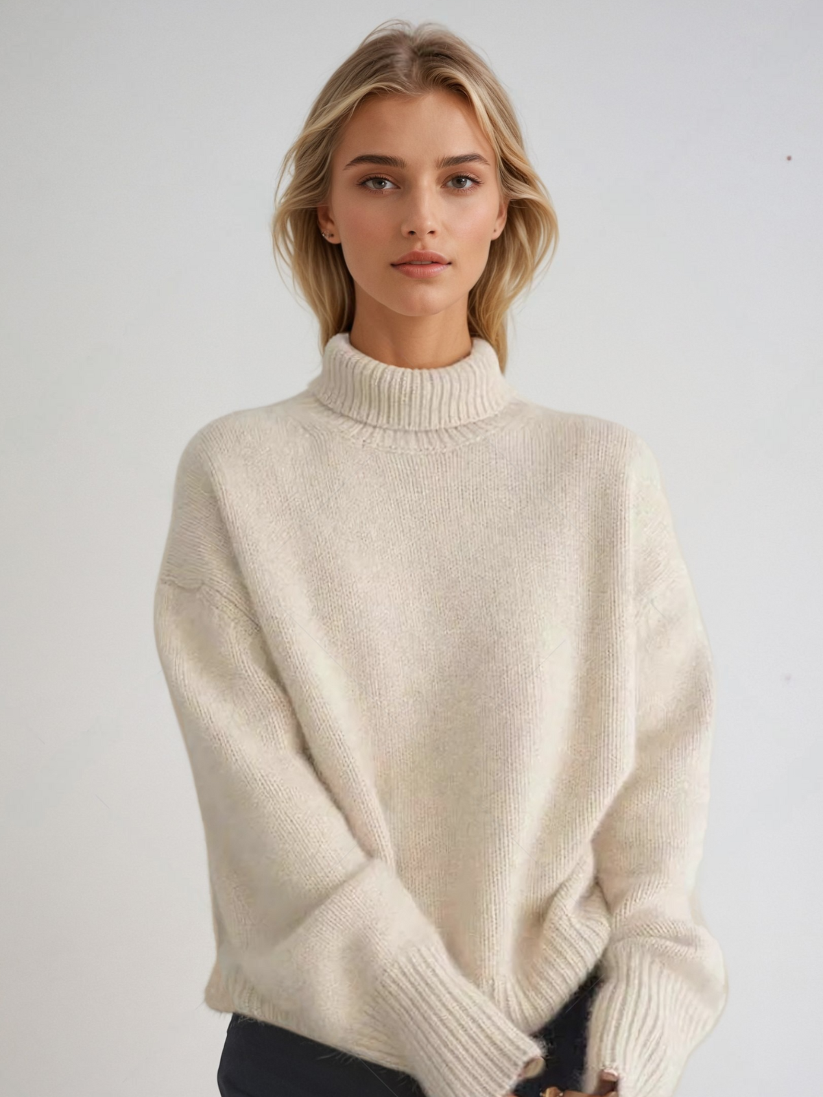 Pull Femme Col Roulé Cachemire | Confort Doux et Élégance Quotidienne