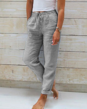 Pantalon fluide à taille élastique avec poches – Décontracté, confortable & polyvalent