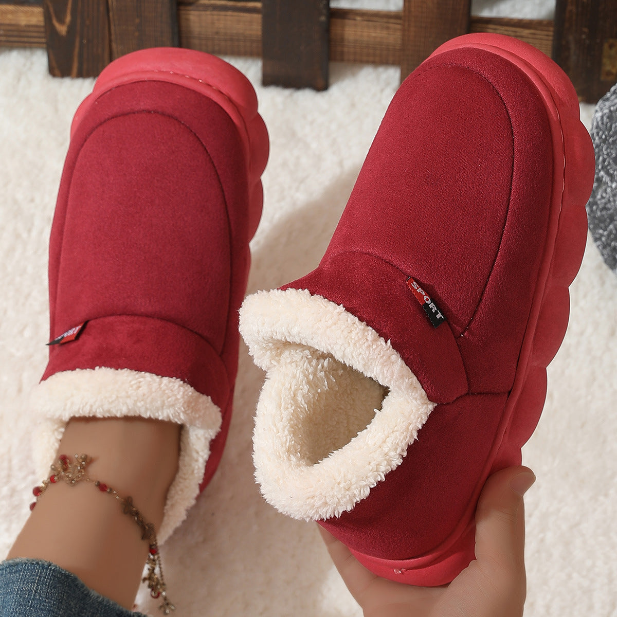 Sneakers Femme Chaudes en Peluche | Confort et Style Moderne pour l’Hiver