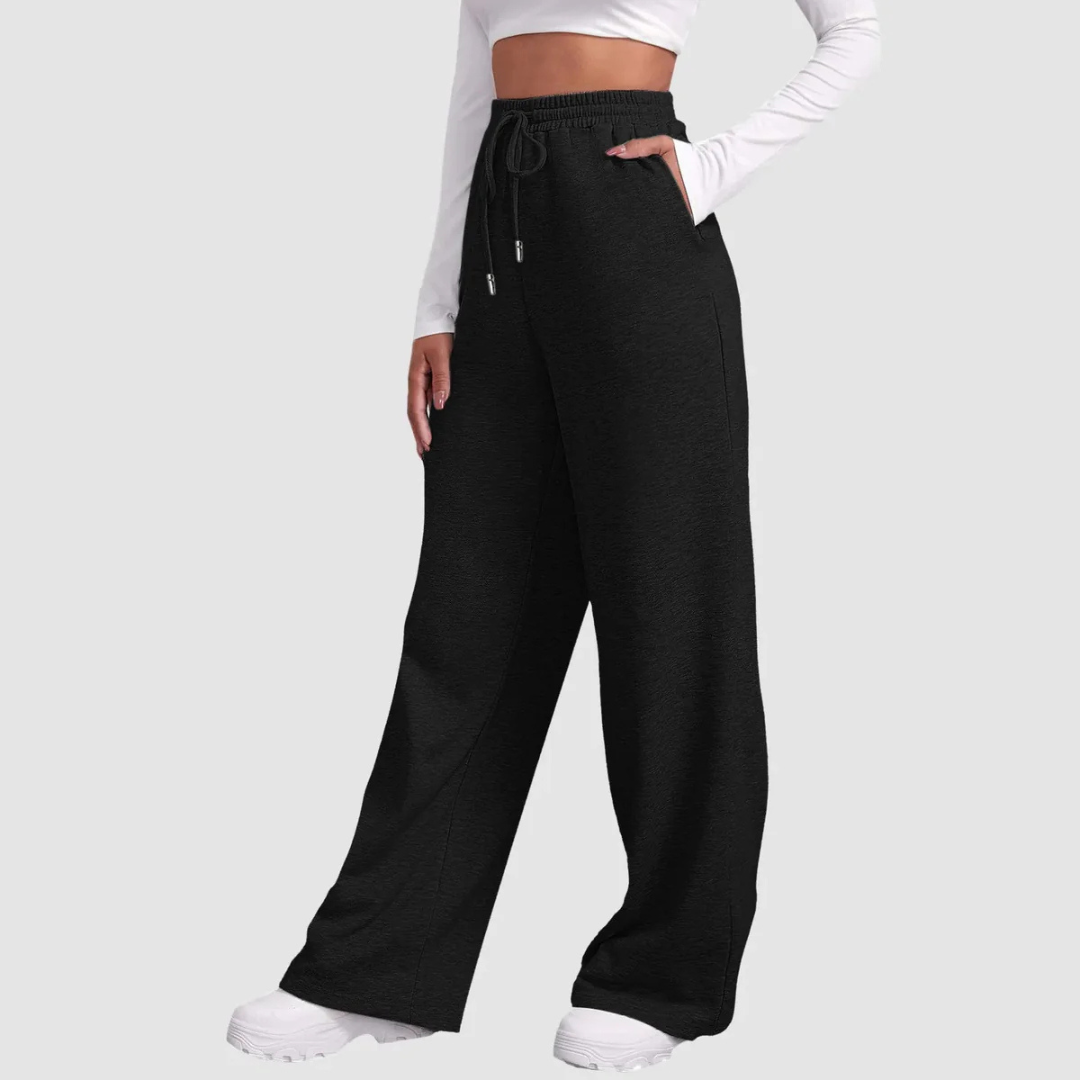 Constance | Pantalon de Jogging Femme Taille Haute, Coupe Large et Confort Décontracté