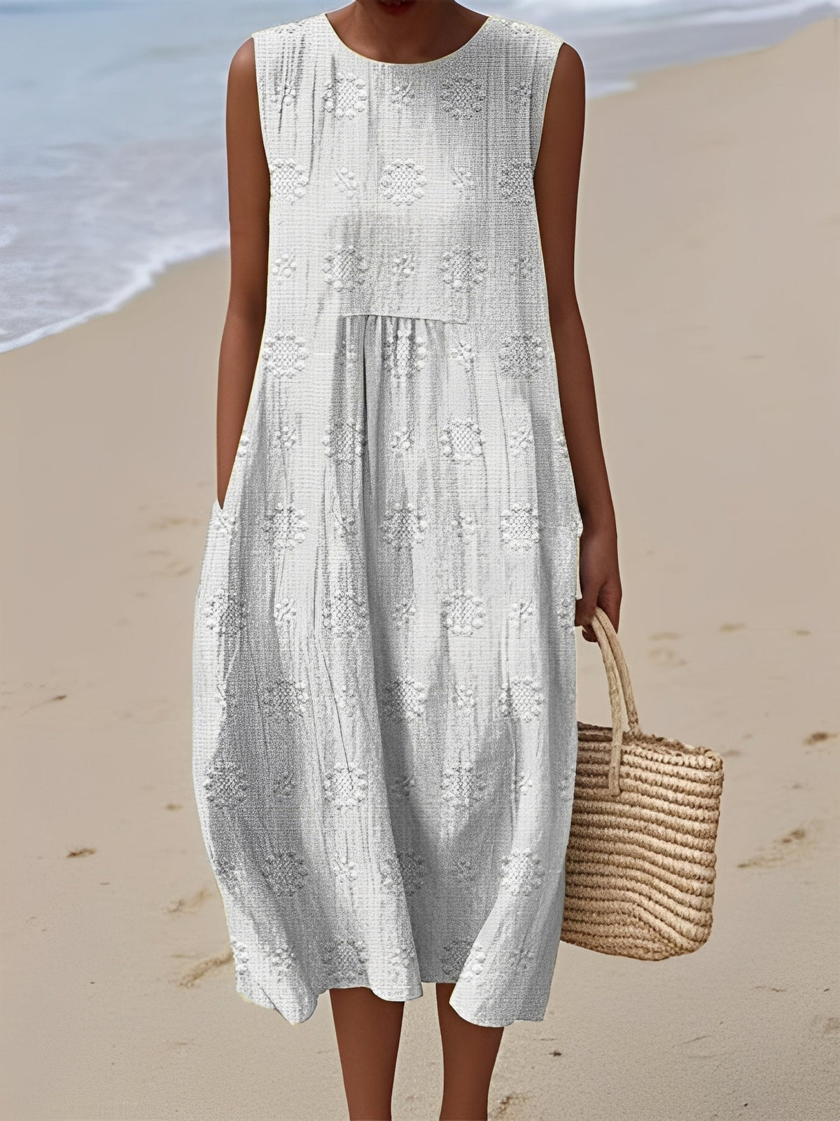 Robe Femme Élégante à Motif et Coupe Confortable