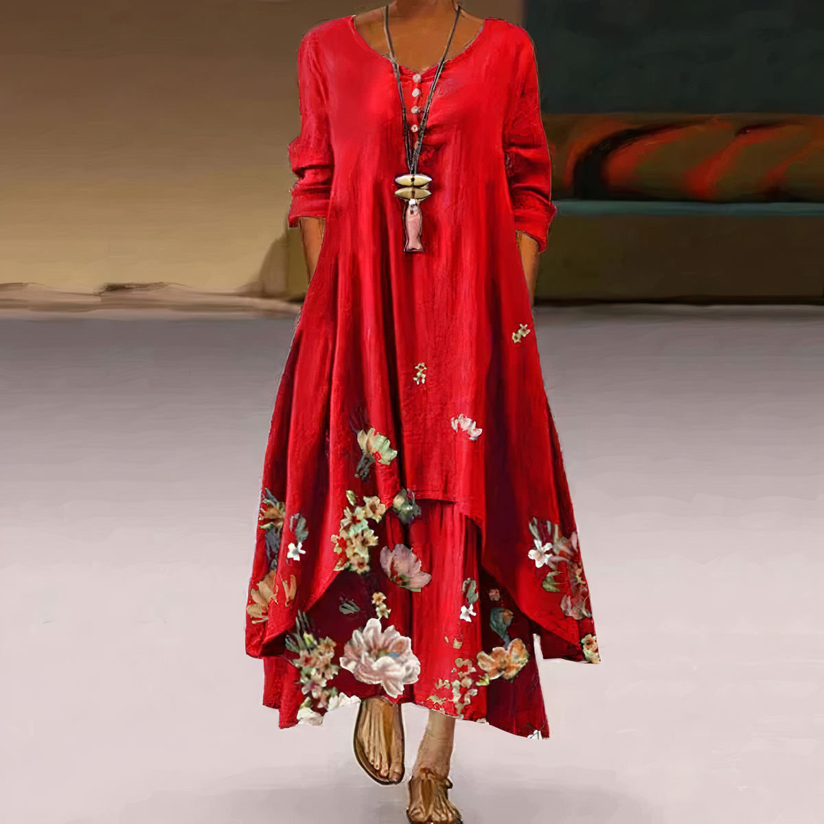 Robe Élégante en Coton – Style Intemporel & Confort Naturel