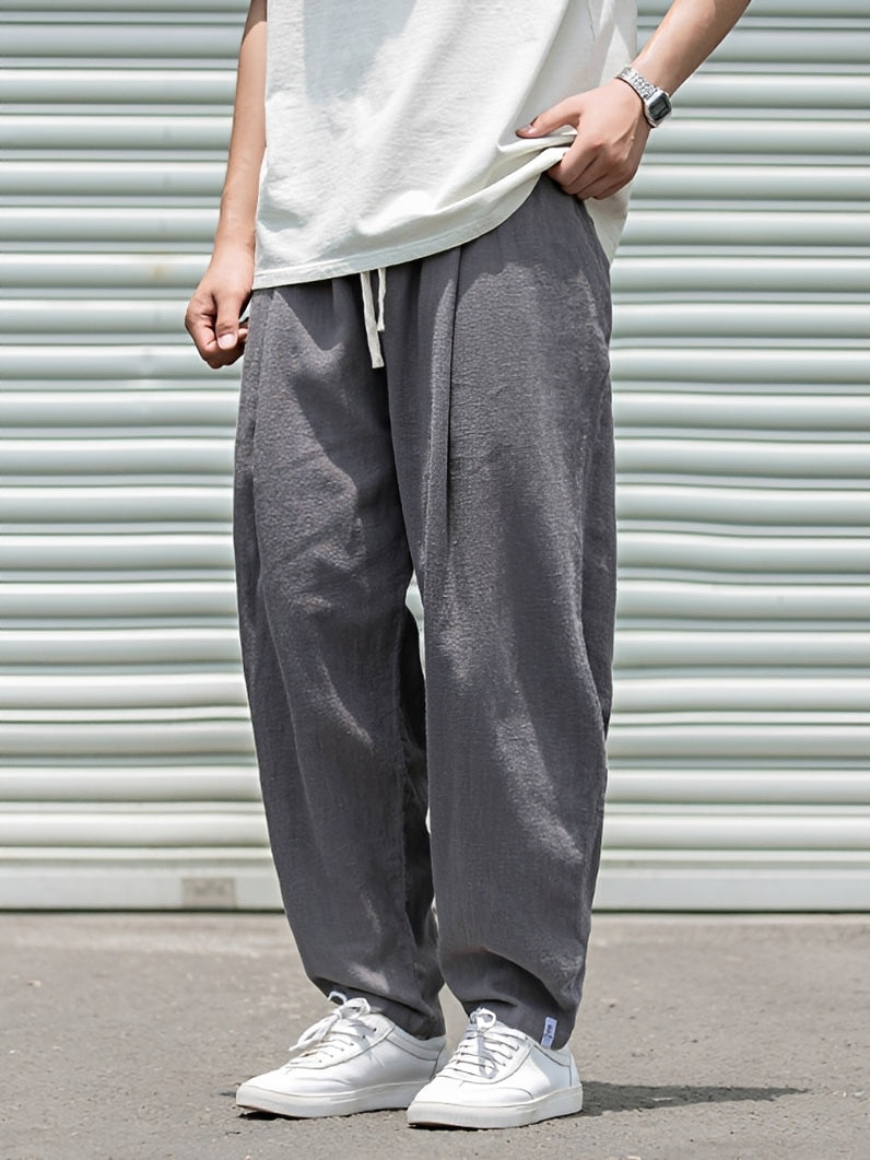 Pantalon Homme Coupe Droite Ample – Confort Léger et Style Moderne