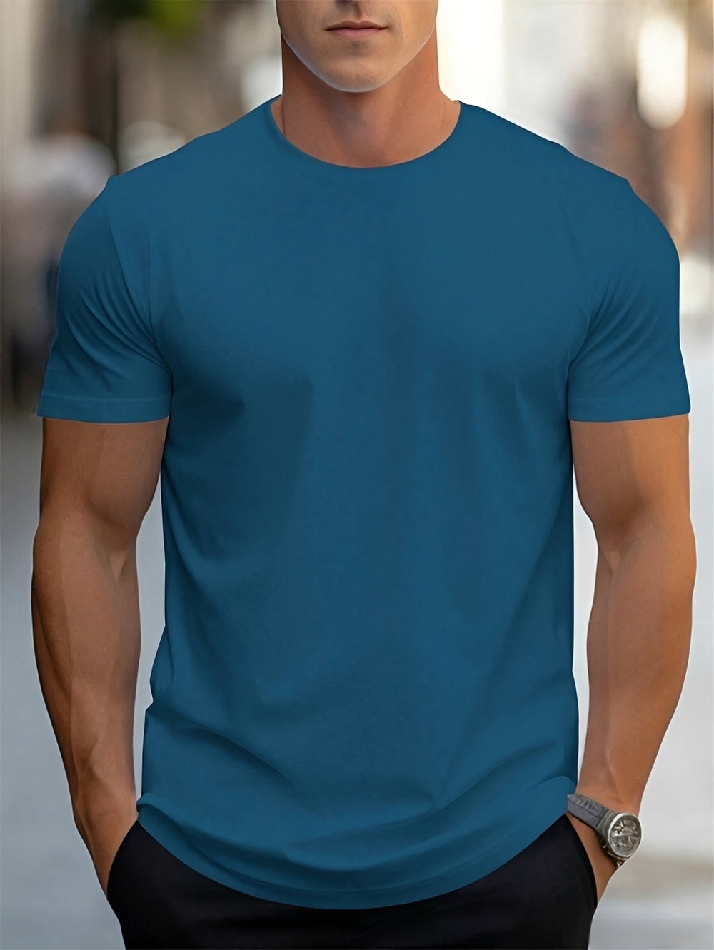 T-shirt Homme à Manches Courtes Confortable et Polyvalent