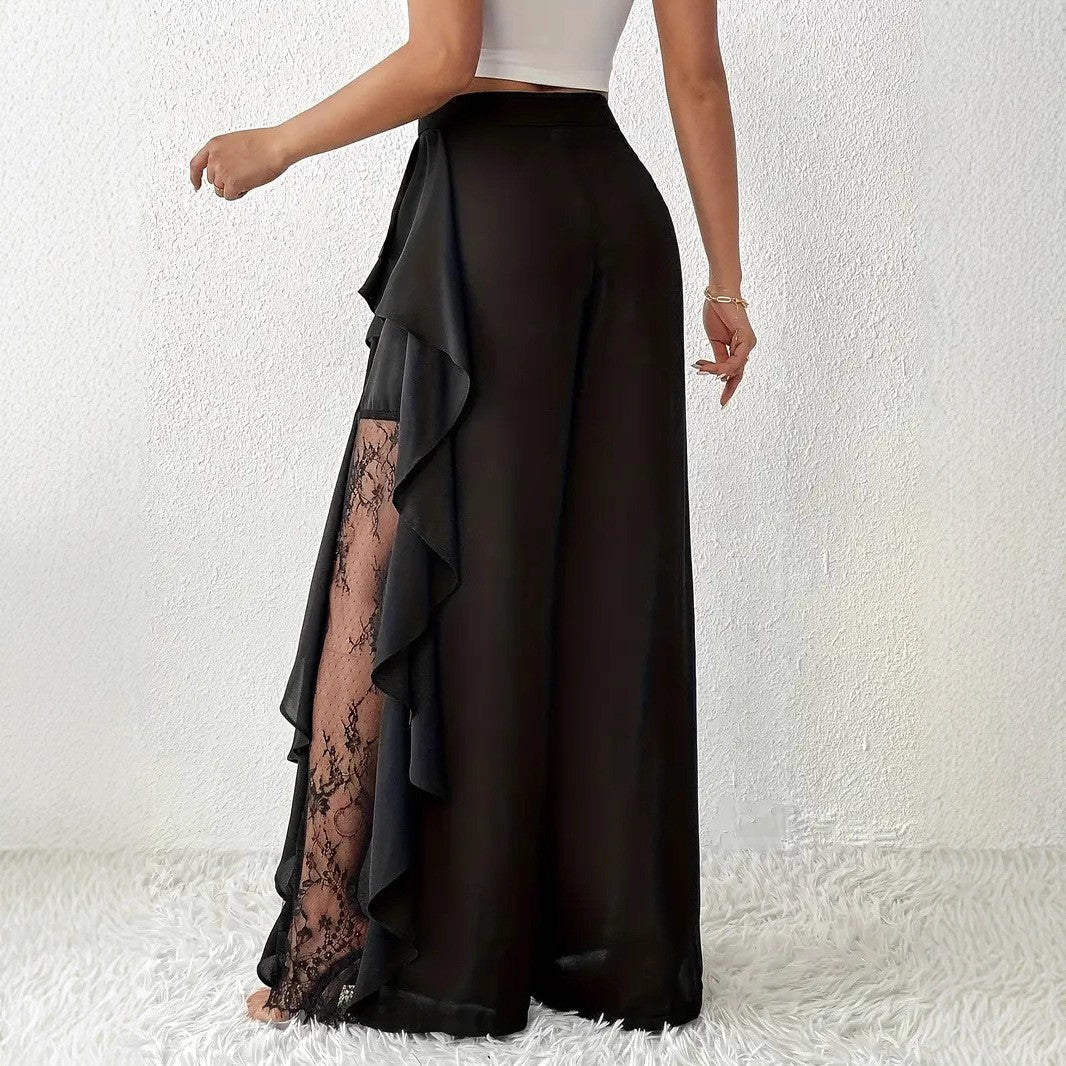 Pantalon Femme Taille Haute à Jambe Large – Élégance Moderne au Quotidien