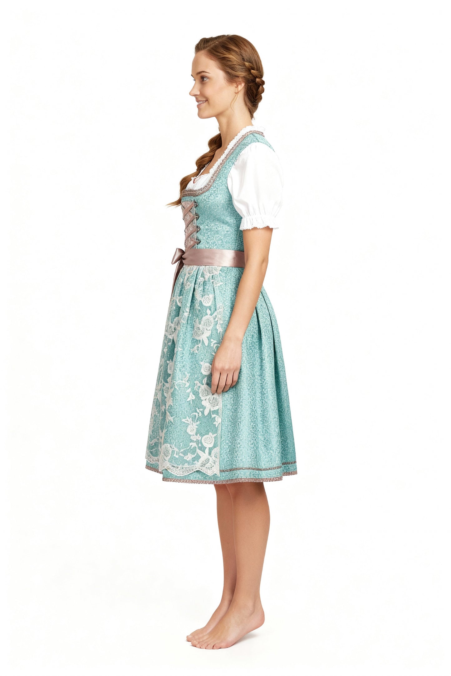 Dirndl Femme Unique avec Tablier | Élégance Traditionnelle pour Oktoberfest