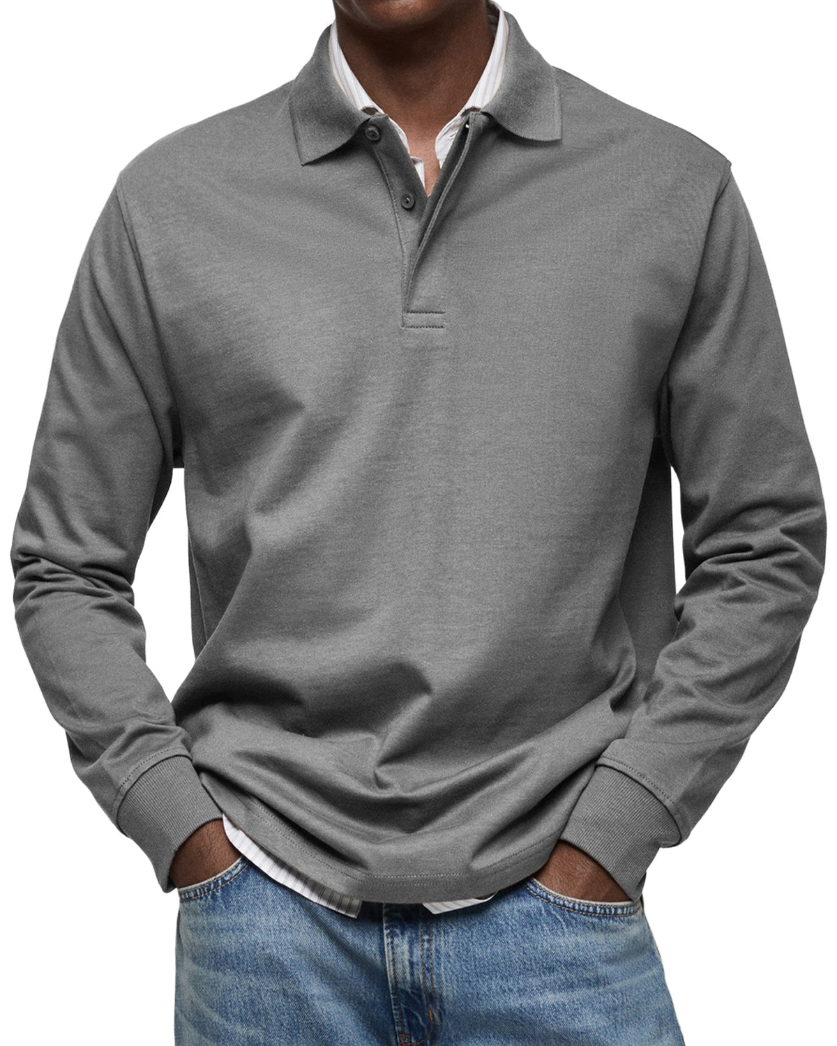 Polo à manches longues pour homme – Classique, confortable & polyvalent