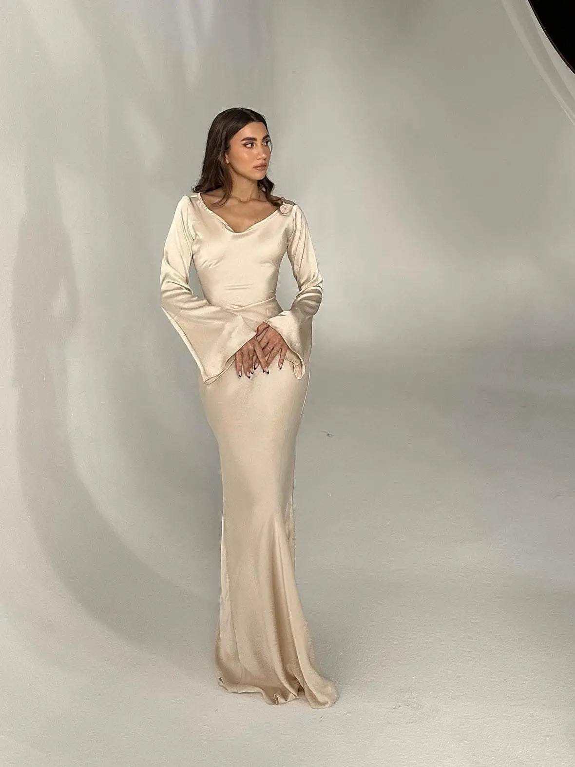 Evening Dress Femme Élégante | Maxi-Robe Longue Cintrée pour Occasions Spéciales