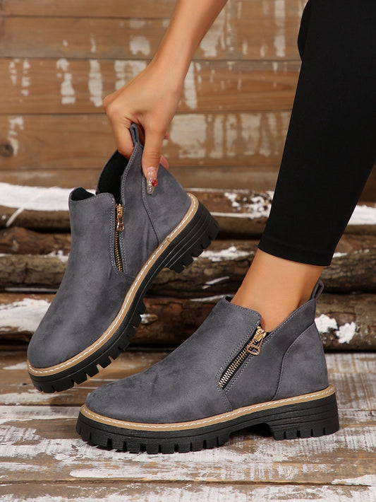 Boots Femme | Zippées avec Semelle Robuste pour l’Hiver
