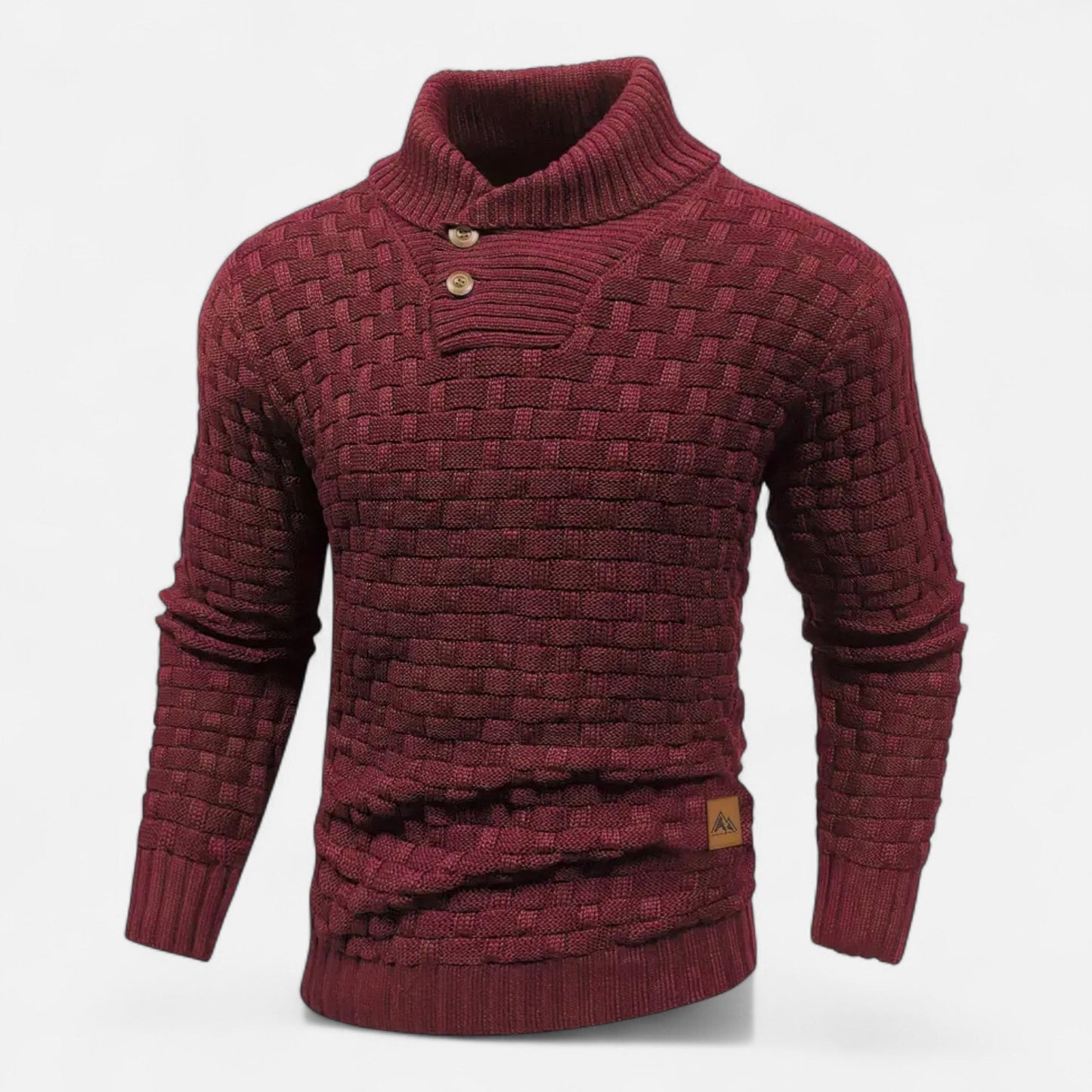 Classic High-Stretch Winter Sweater Homme | Pull Hiver à Maille Texturée | Confort Extensible & Élégance Moderne