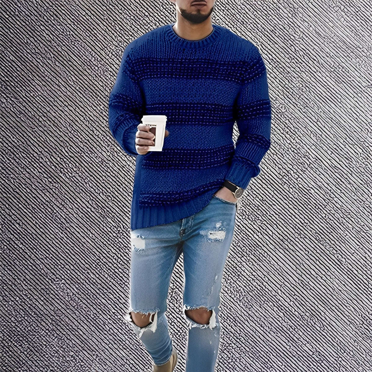 Pull Homme à Rayures Douces | Élégance et Confort