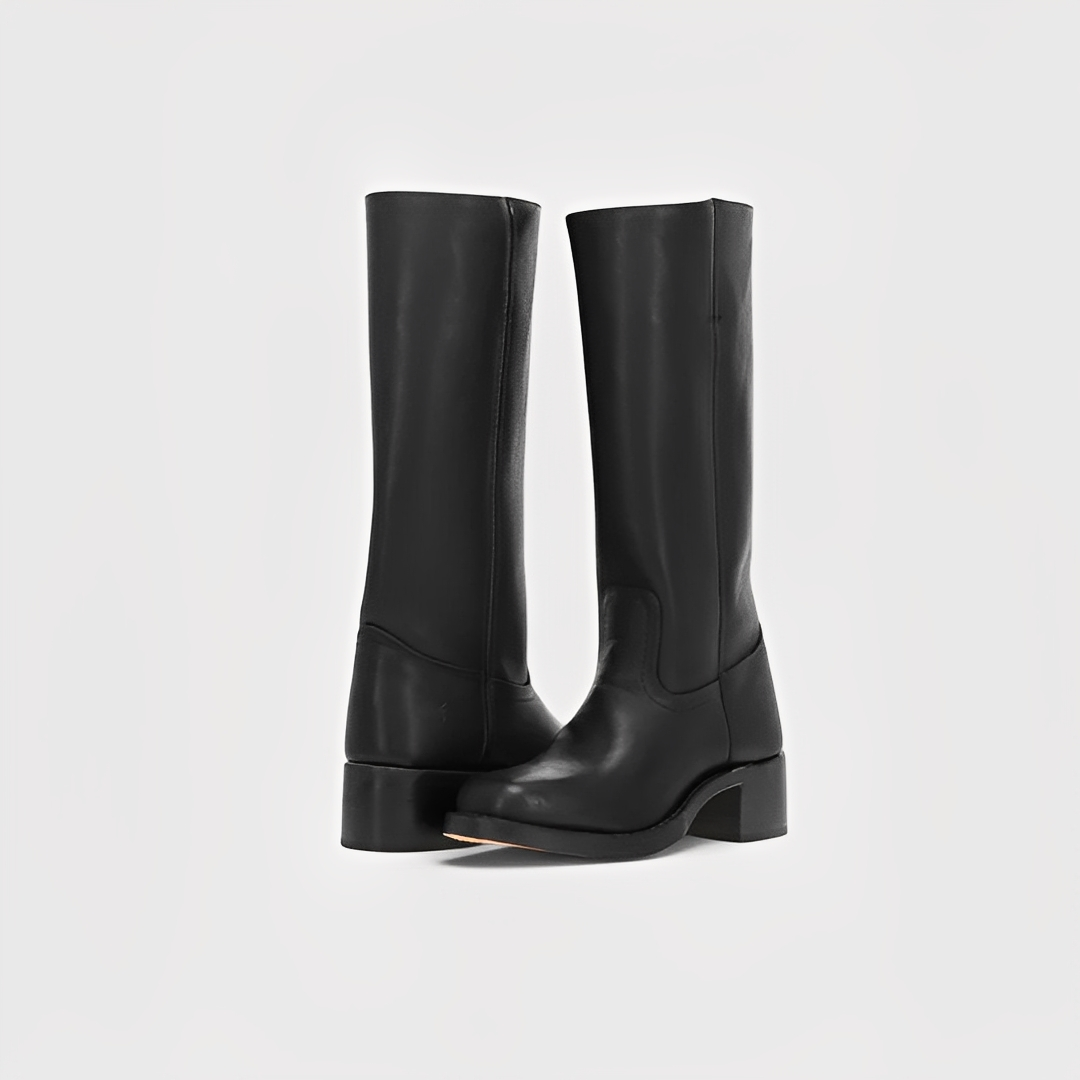 Bottes Femme Hautes en Cuir à Talon | Élégance et Confort
