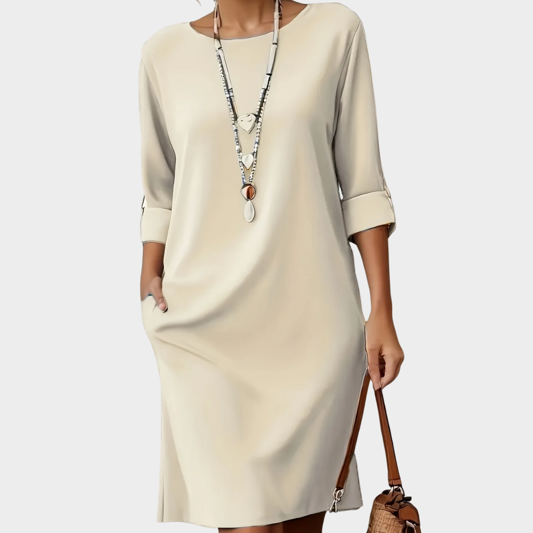 Robe élégante coupe droite – Confort quotidien, simplicité & style intemporel