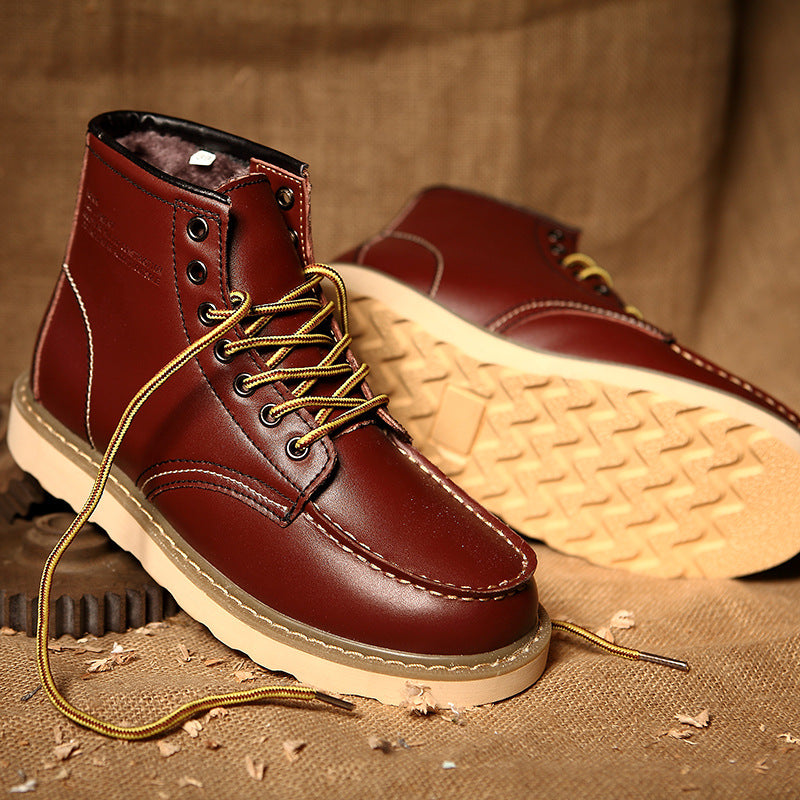 Bottes Homme Rétro en Fausse Fourrure | Chaudes et Élégantes pour l’Hiver