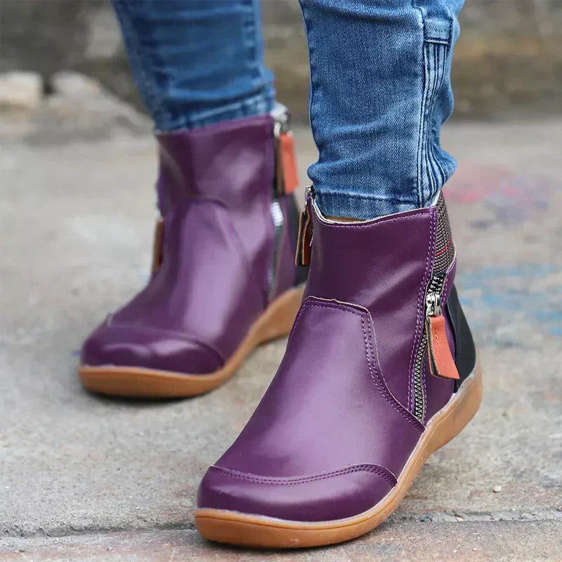 Bottines Femme Confortables avec Fermeture Éclair – Chic, Pratiques & Confortables