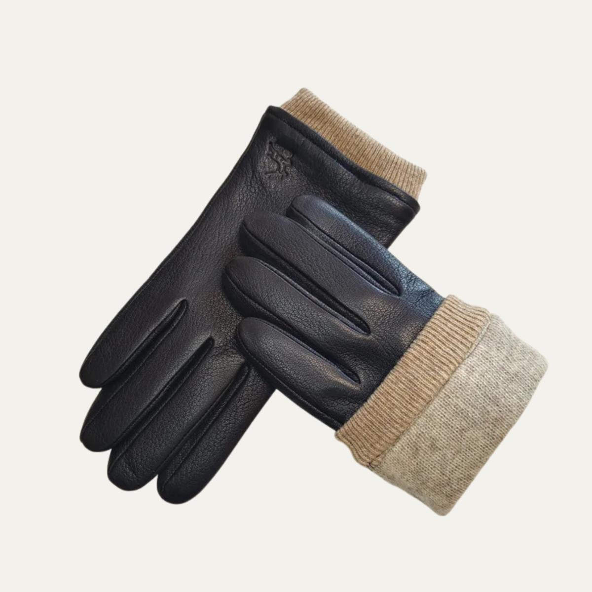Gants d’hiver classiques pour homme avec poignets côtelés — chaleur et confort essentiels