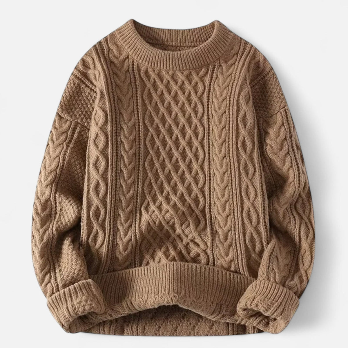 Pull Homme Classique en Maille à Motif Torsadé – Élégant, Confortable & Style Intemporel