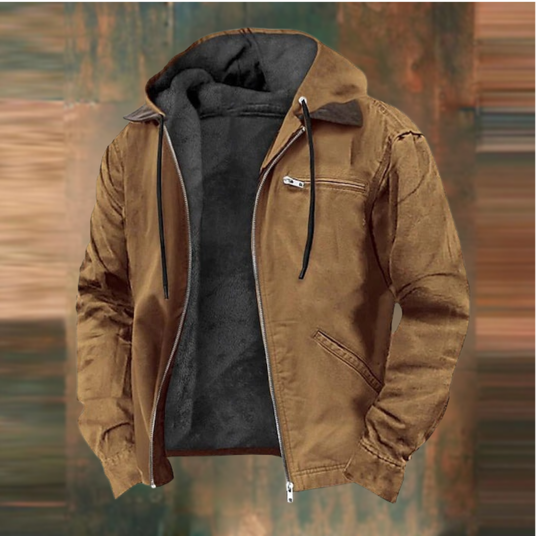 Bastien | Veste Homme à Capuche Zippée avec Cordon de Serrage et Doublure Confortable