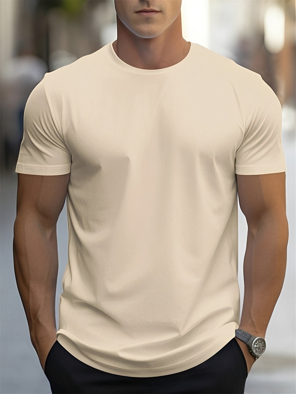 T-shirt Homme à Manches Courtes Confortable et Polyvalent