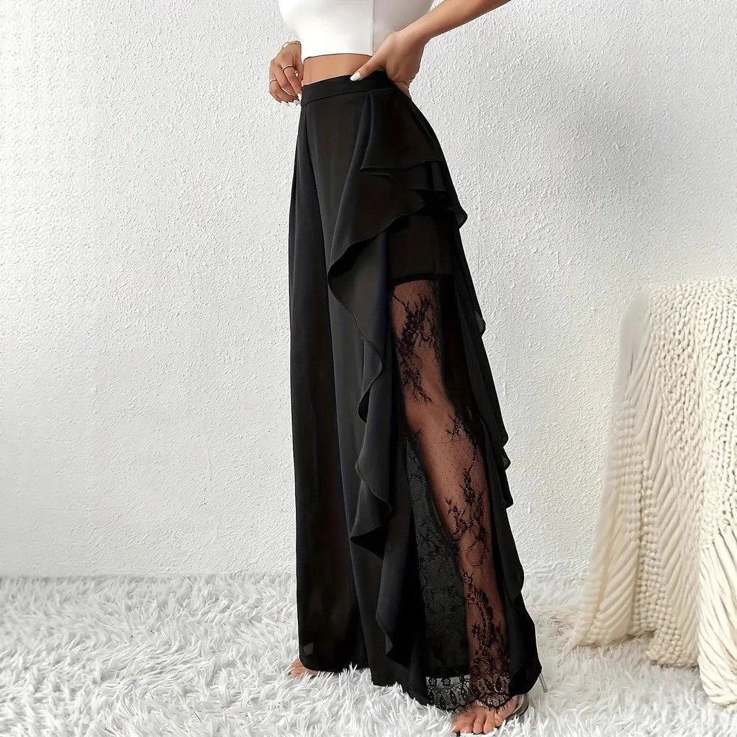 Pantalon Femme Taille Haute à Jambe Large – Élégance Moderne au Quotidien