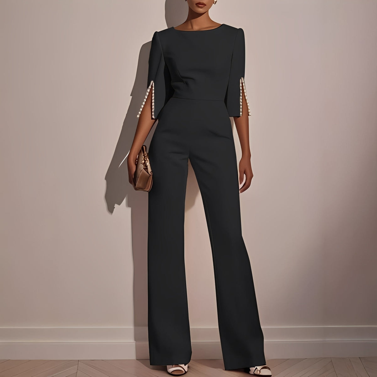 Combinaison Femme Élégante à Manches Évasées – Style Moderne pour Occasions Spéciales
