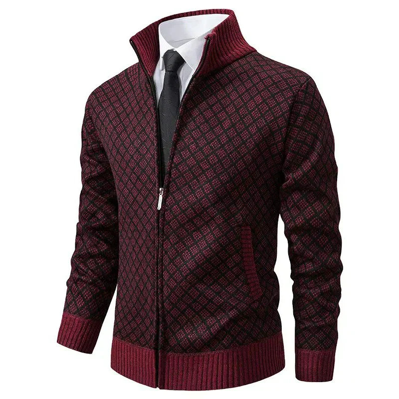 Cardigan Homme Structuré | Col Montant et Confort Hivernal