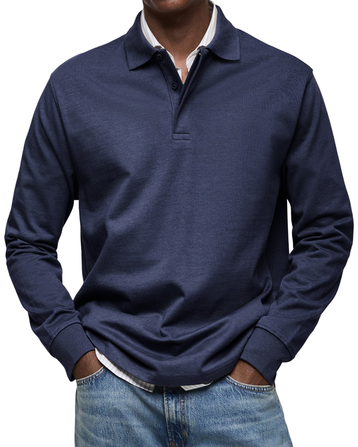 Polo à manches longues pour homme – Classique, confortable & polyvalent