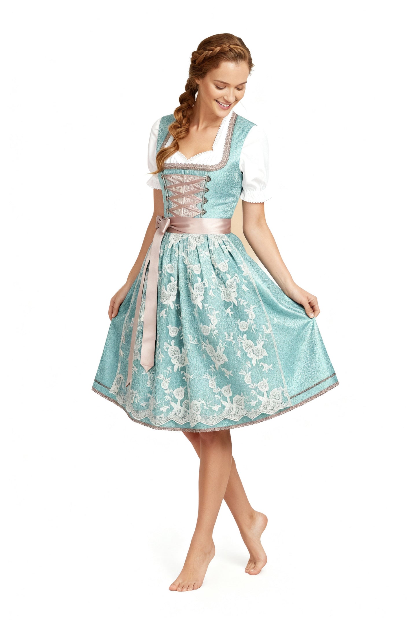 Dirndl Femme Unique avec Tablier | Élégance Traditionnelle pour Oktoberfest
