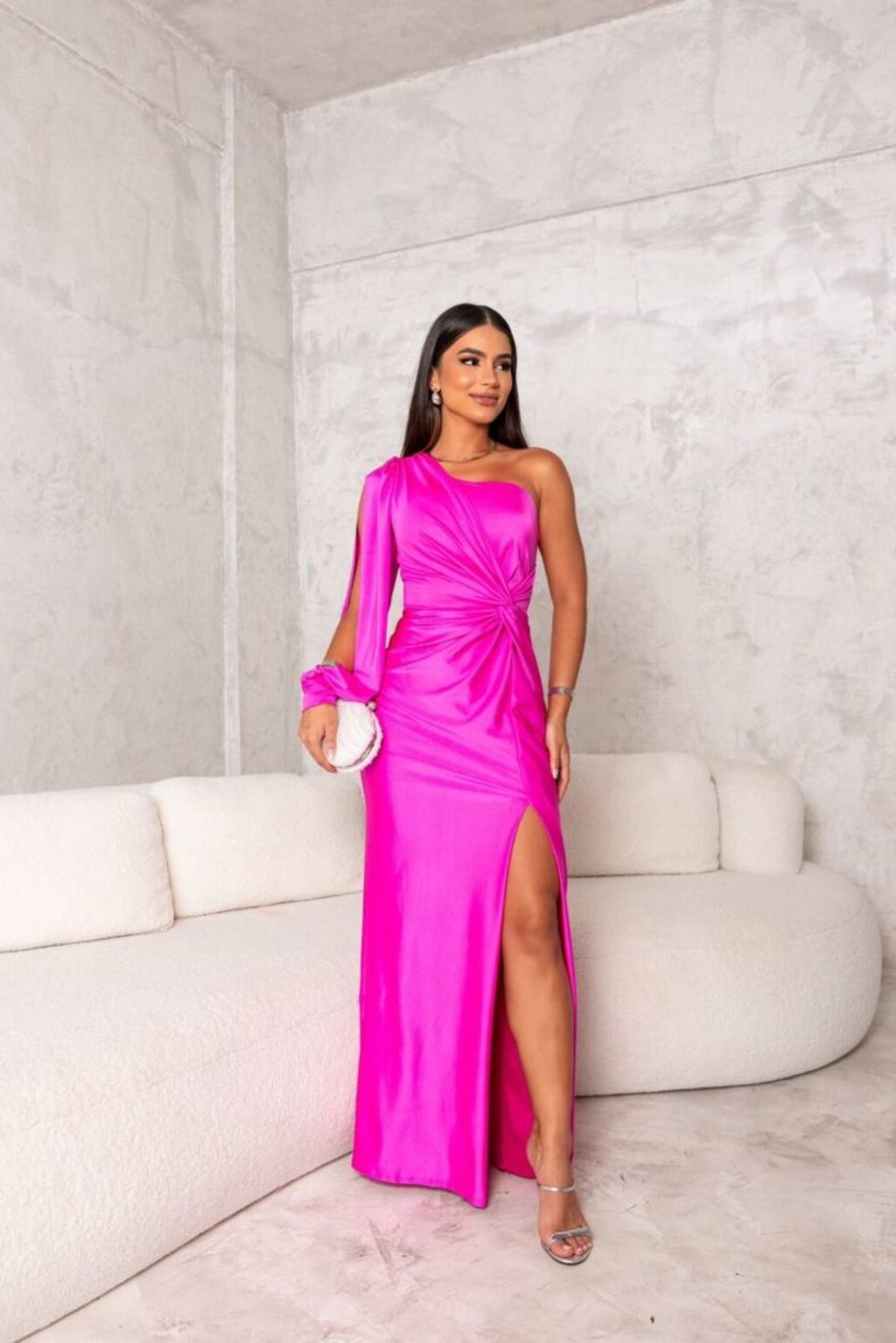 Robe Élégante One-Shoulder – Glamour Féminin & Style Moderne