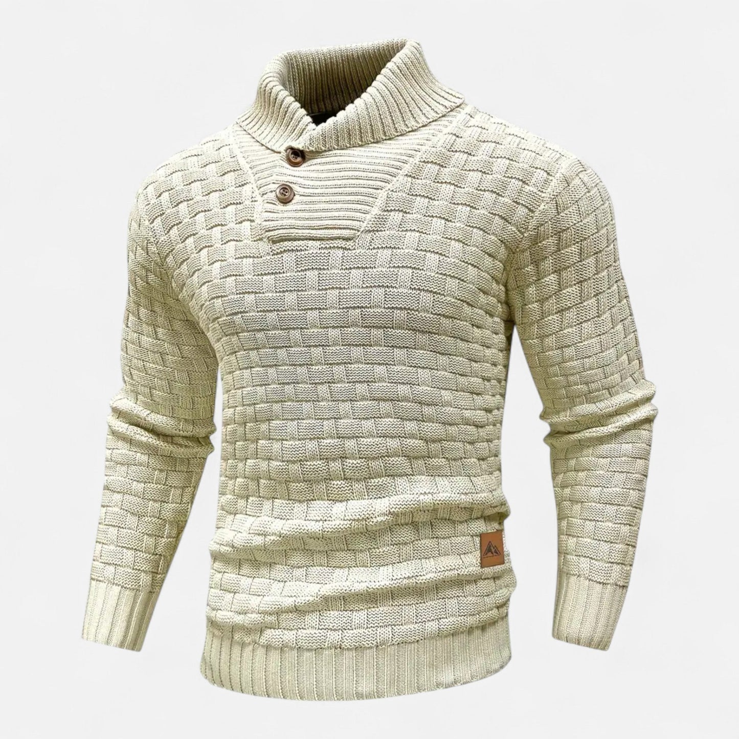 Classic High-Stretch Winter Sweater Homme | Pull Hiver à Maille Texturée | Confort Extensible & Élégance Moderne