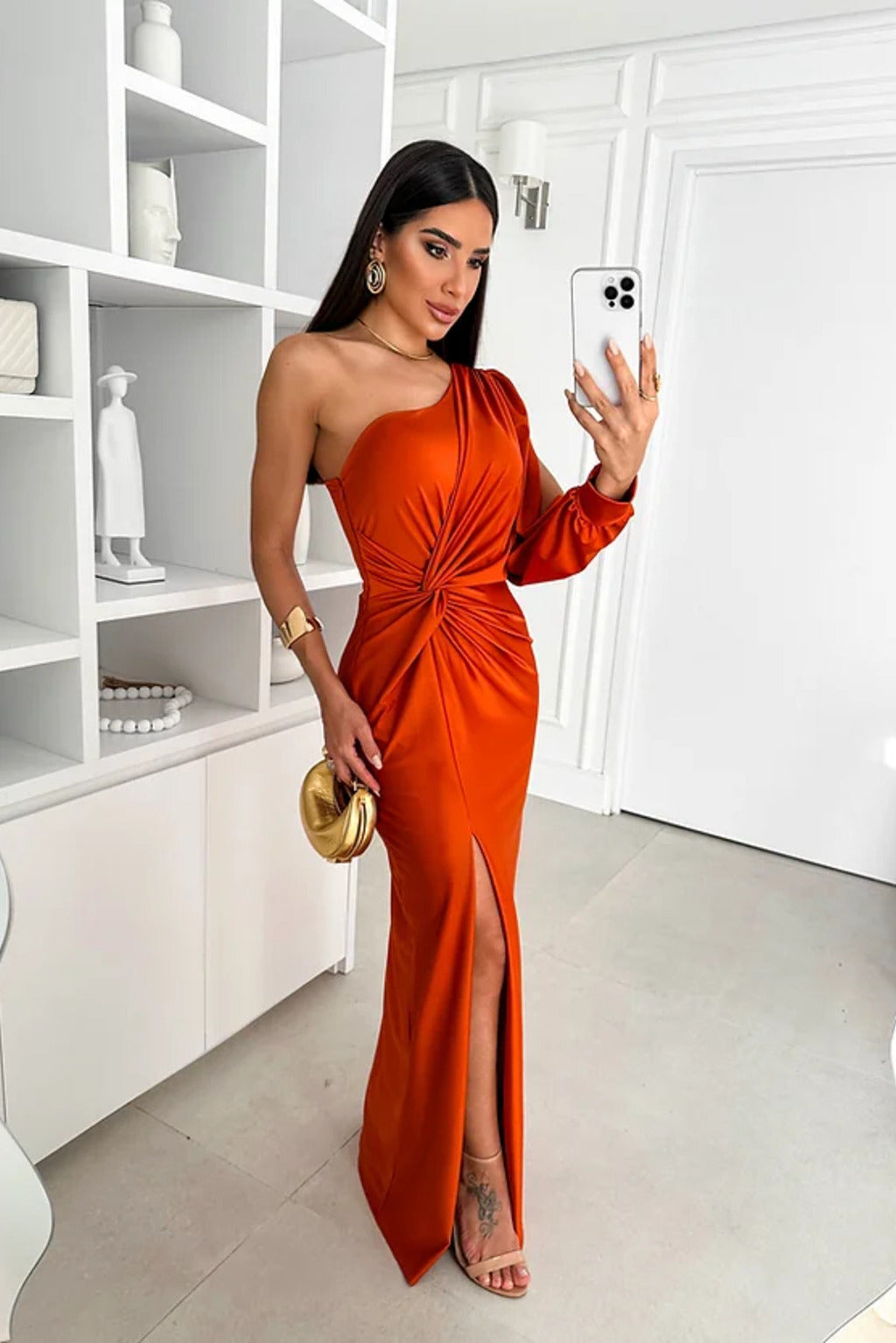 Robe Élégante One-Shoulder – Glamour Féminin & Style Moderne