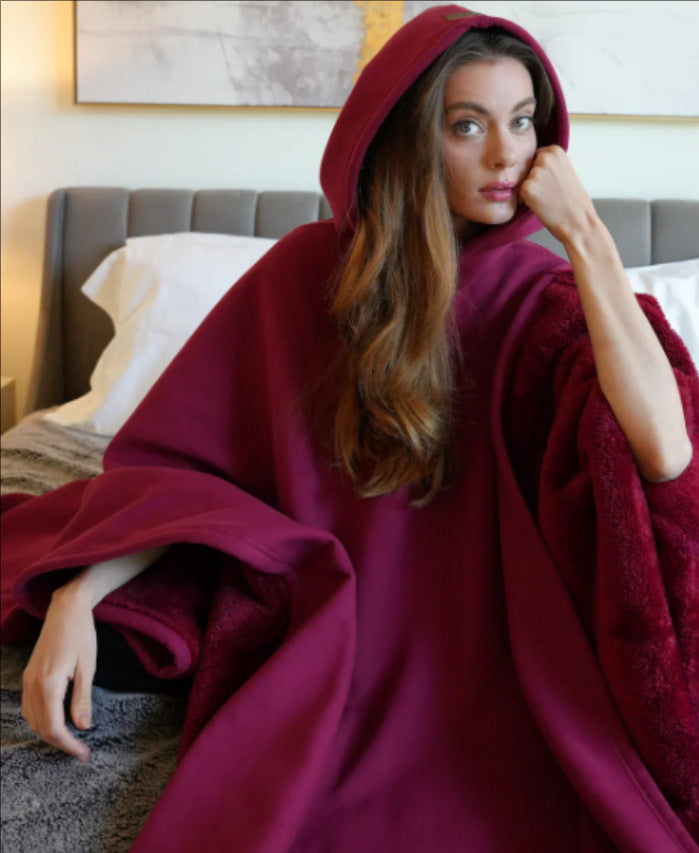 Jeanne | Plaid à capuche en polaire unisexe ultra-doux