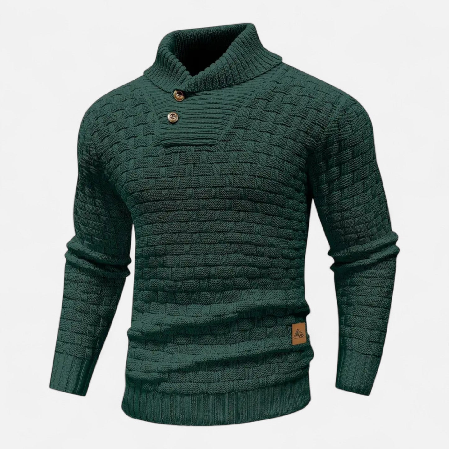Classic High-Stretch Winter Sweater Homme | Pull Hiver à Maille Texturée | Confort Extensible & Élégance Moderne