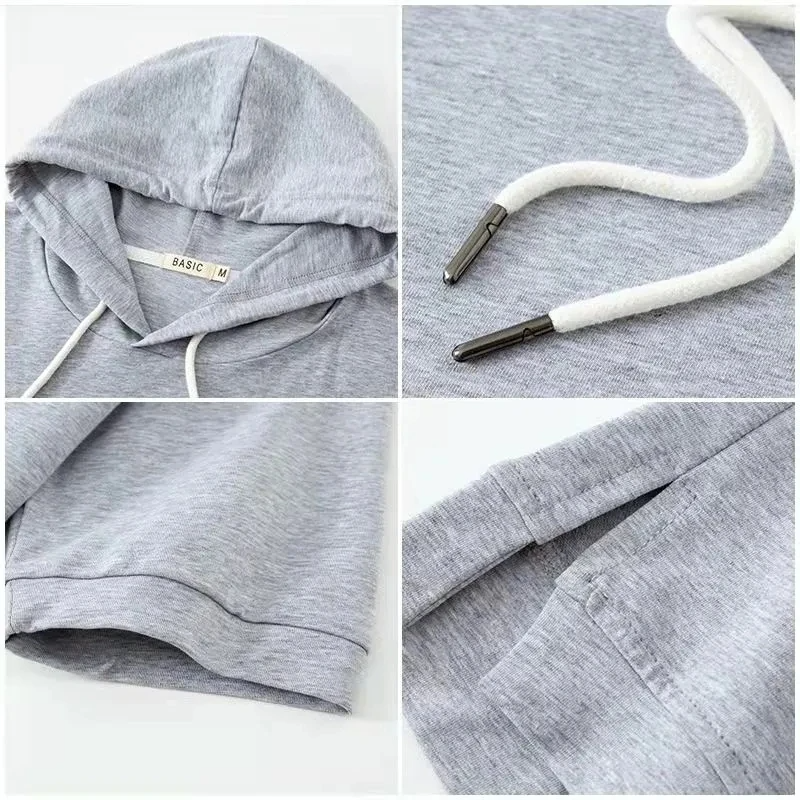 Sweat à capuche à manches courtes – Décontracté, confortable & léger