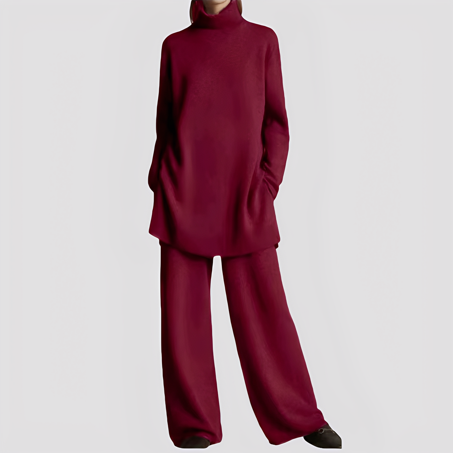 Ensemble Lounge Femme Col Haut | Confort et Élégance Décontractée