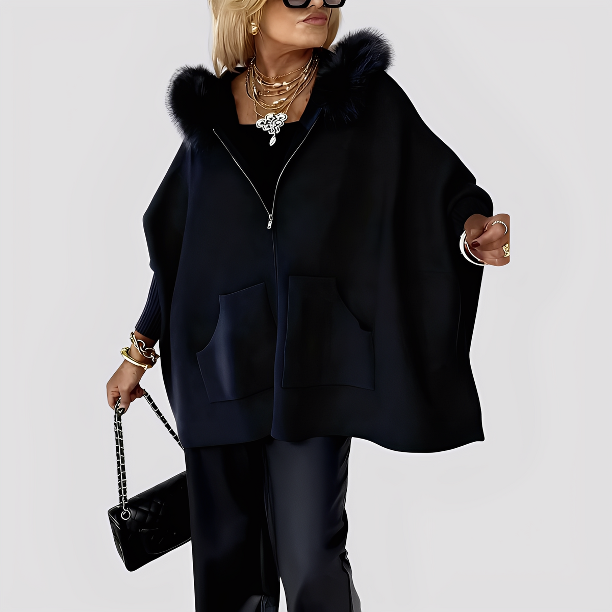 Manteau Femme en Fausse Fourrure à Capuche | Chaud et Élégant pour l’Hiver