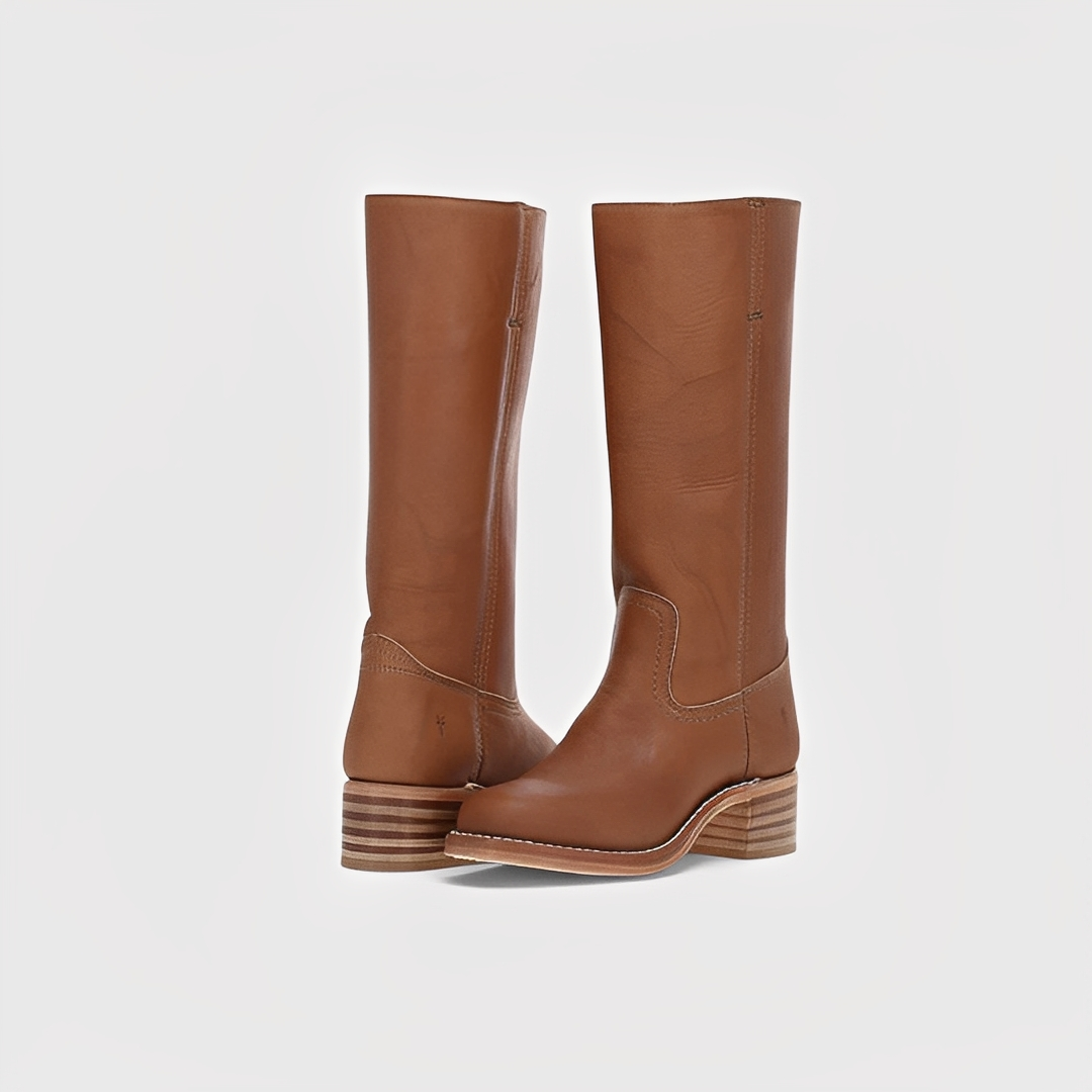 Bottes Femme Hautes en Cuir à Talon | Élégance et Confort